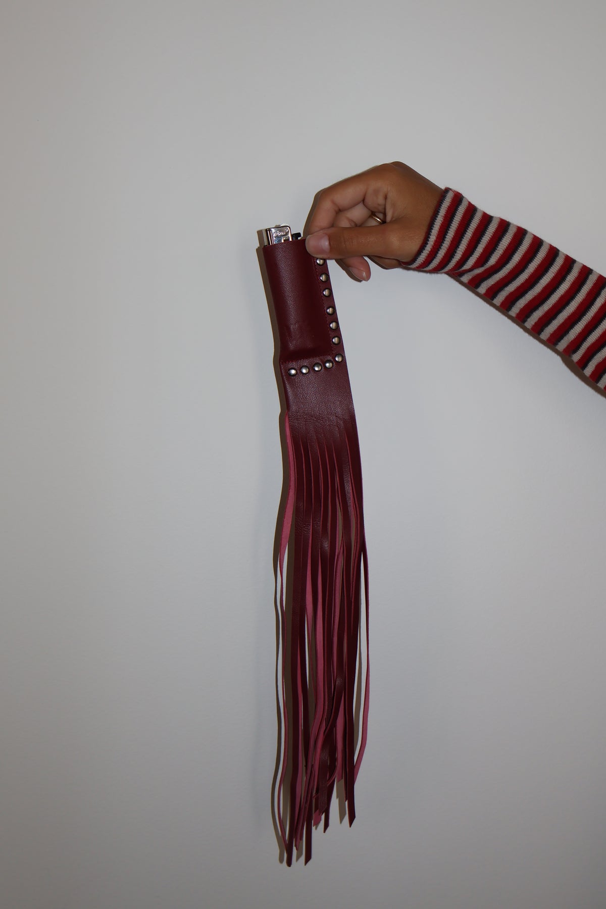 Cherry handmade leather lighter case, by WE ARE MARO