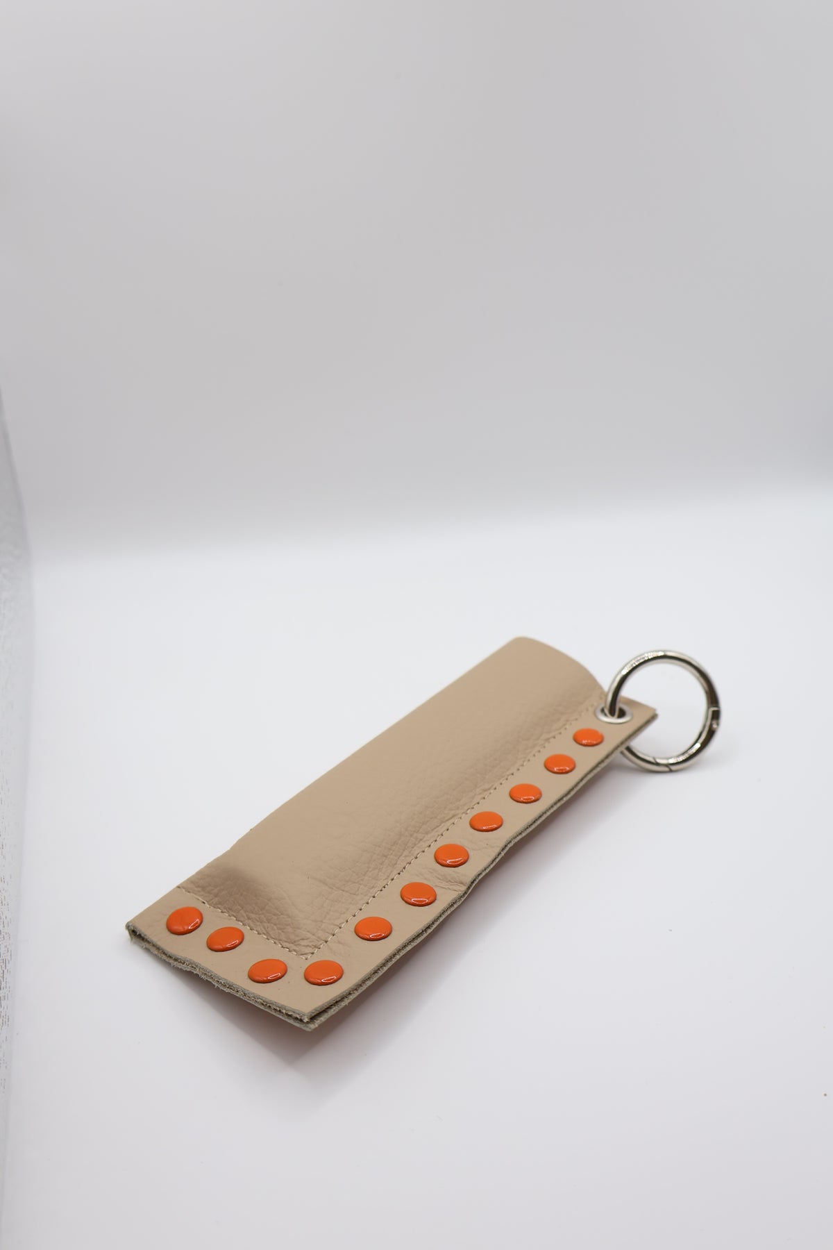 Beige Orange handmade short leather case for IQOS ILUMA ONE, by WE ARE MARO, photo 2