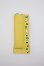 Yellow Emerald handmade short leather case for IQOS ILUMA ONE, by WE ARE MARO
