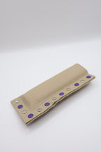 Beige Purple Mix 02 handmade short leather case for IQOS ILUMA ONE, by WE ARE MARO, photo 2