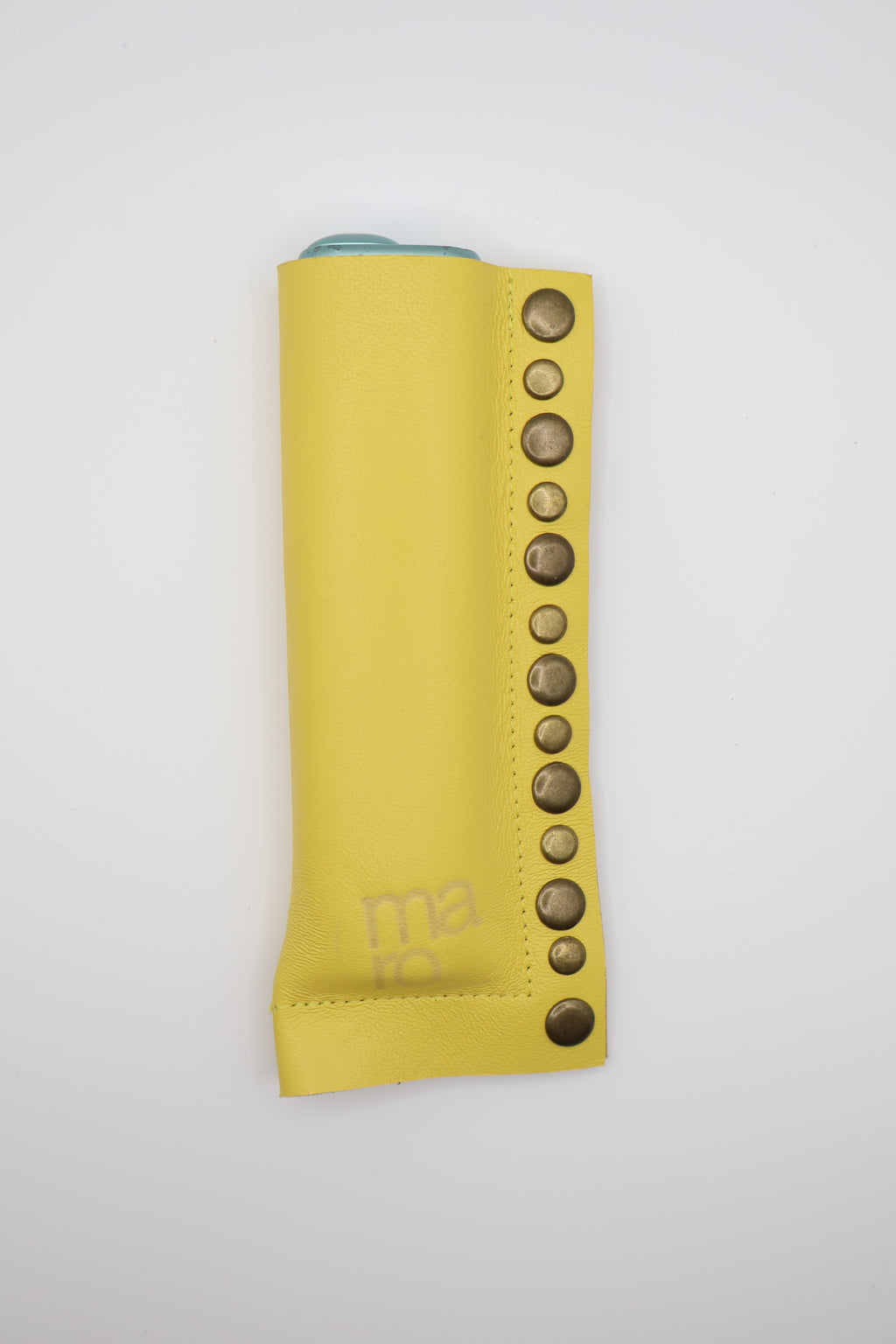 Yellow Gold handmade short leather case for IQOS ILUMA ONE, by WE ARE MARO