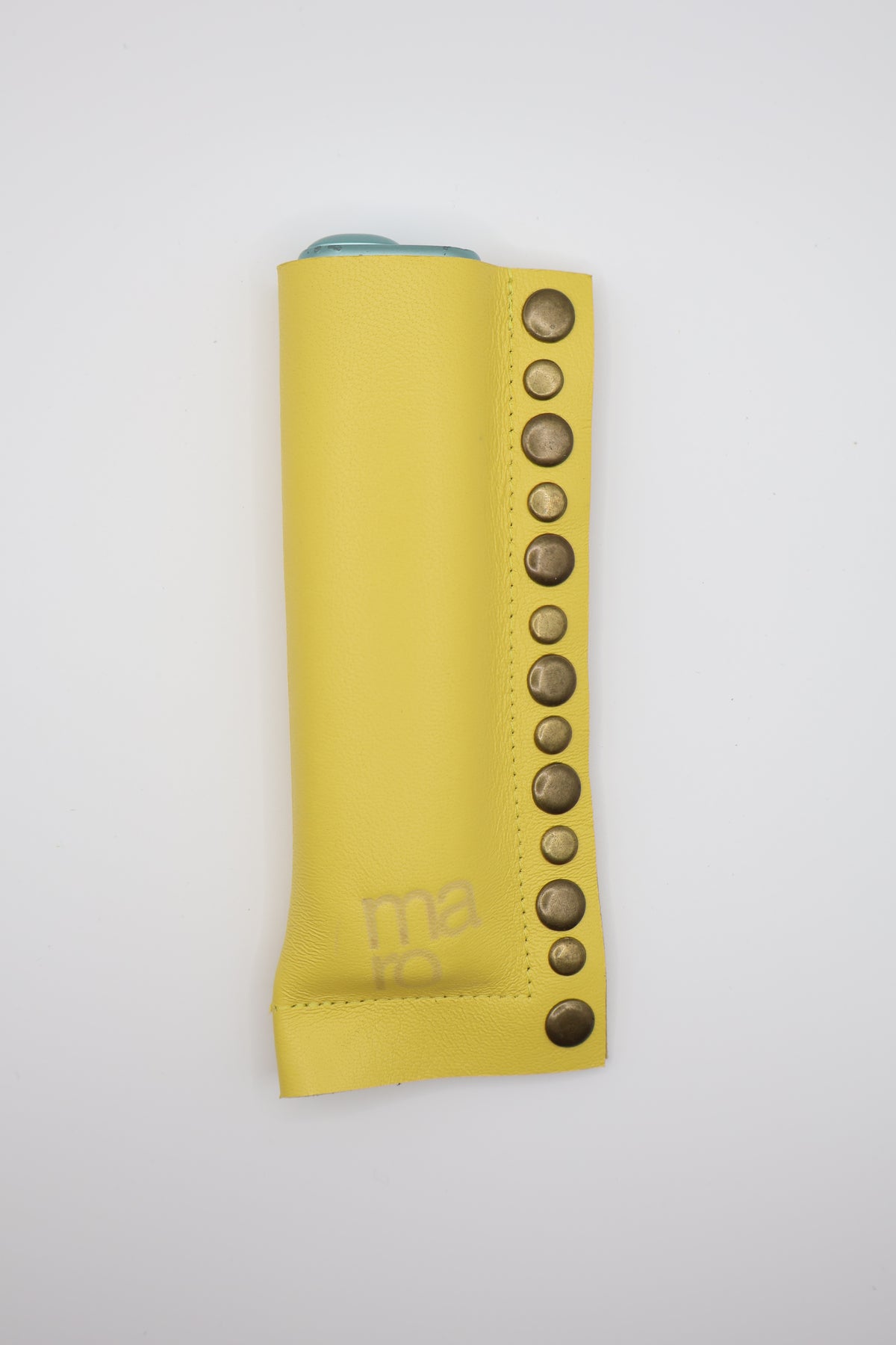 Yellow Gold handmade short leather case for IQOS ILUMA ONE, by WE ARE MARO