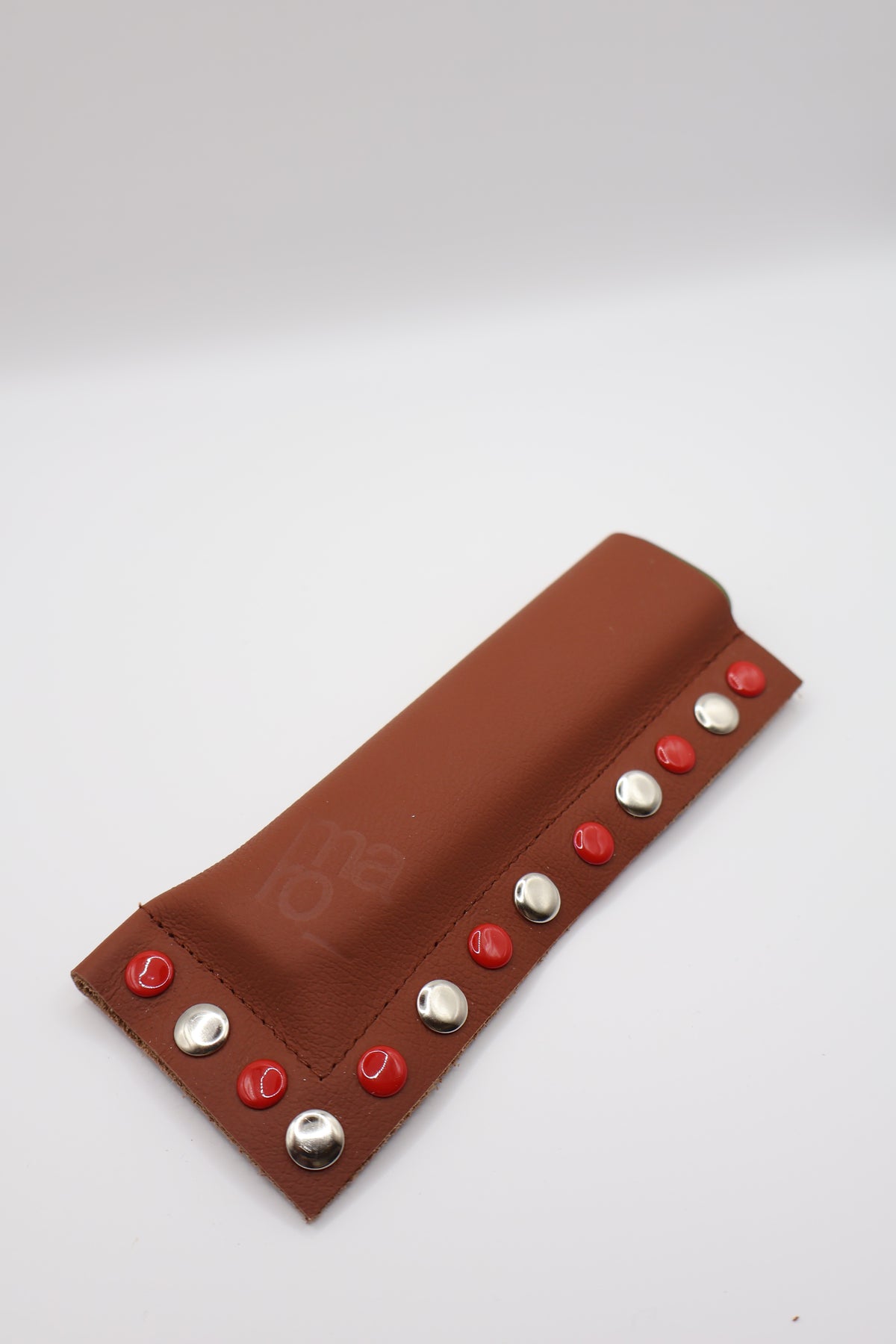 Terracotta Red handmade short leather case for IQOS ILUMA ONE, by WE ARE MARO, photo 2
