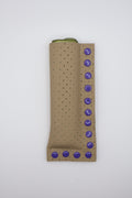 Beige Purple handmade short leather case for IQOS ILUMA ONE, by WE ARE MARO
