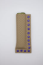 Beige Purple handmade short leather case for IQOS ILUMA ONE, by WE ARE MARO