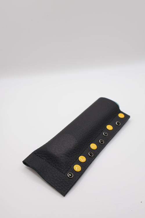 Black Bee handmade short leather case for IQOS ILUMA ONE, by WE ARE MARO, photo 2
