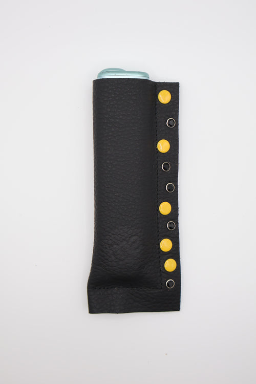 Black Bee handmade short leather case for IQOS ILUMA ONE, by WE ARE MARO