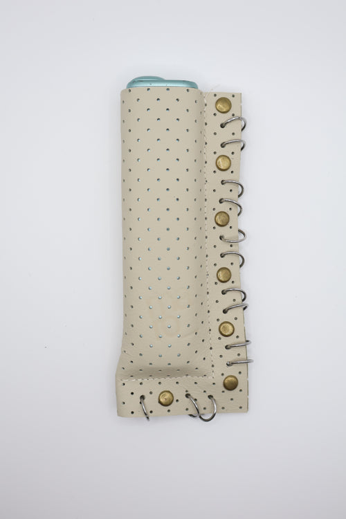 Beige Gold 02 handmade short leather case for IQOS ILUMA ONE, by WE ARE MARO