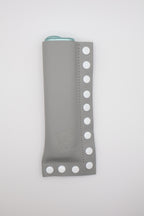 Grey White handmade short leather case for IQOS ILUMA ONE, by WE ARE MARO