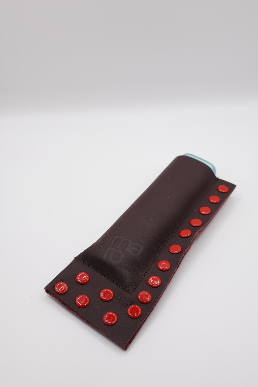 Dark Wine Dots handmade short leather case for IQOS ILUMA ONE, by WE ARE MARO, photo 2