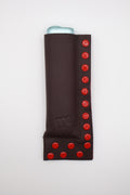Dark Wine Dots handmade short leather case for IQOS ILUMA ONE, by WE ARE MARO