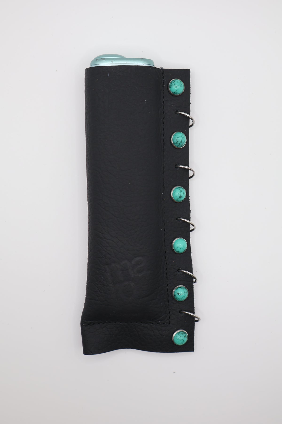 Black Emerald handmade short leather case for IQOS ILUMA ONE, by WE ARE MARO