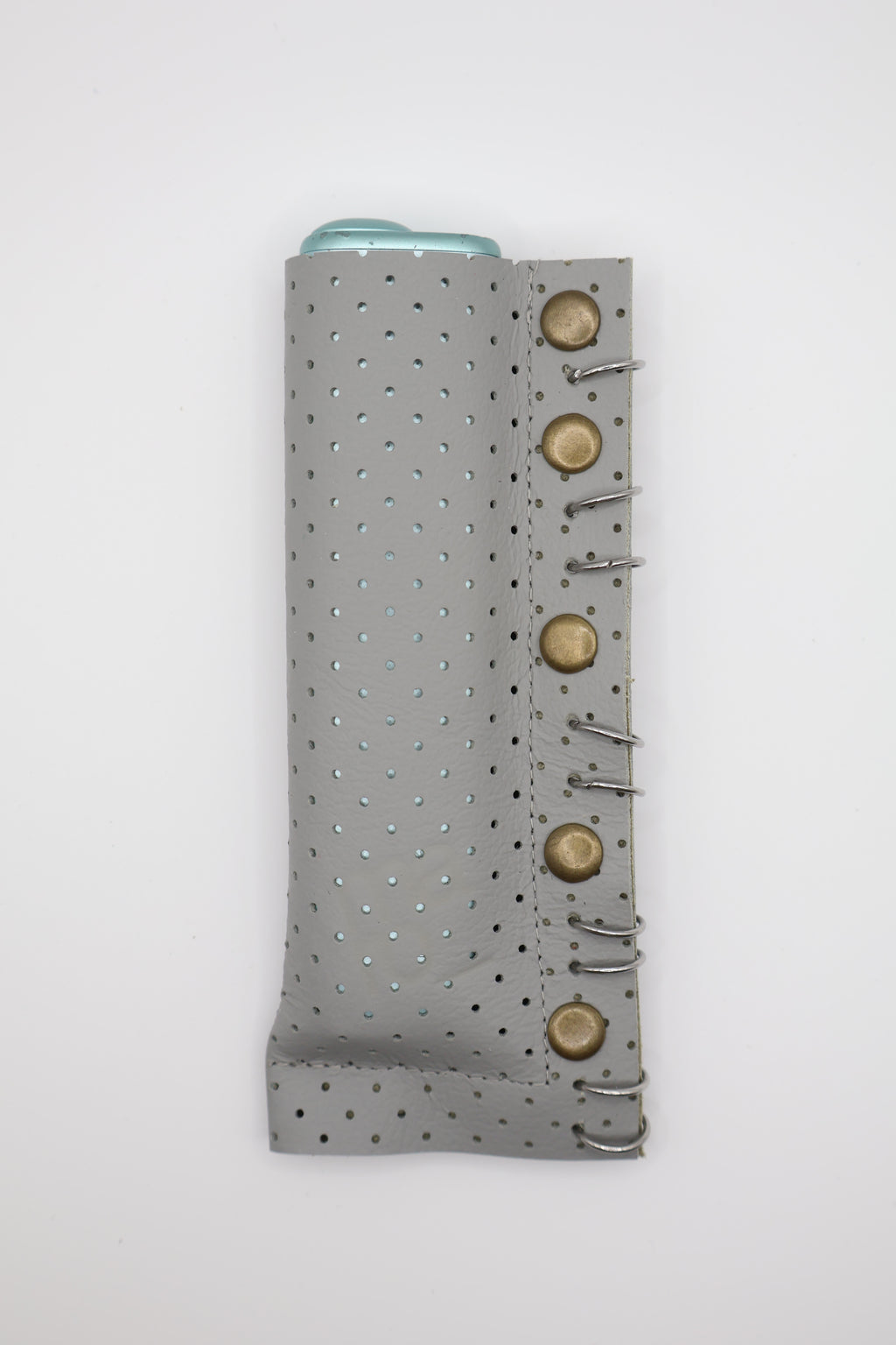 Grey Mix handmade short leather case for IQOS ILUMA ONE, by WE ARE MARO