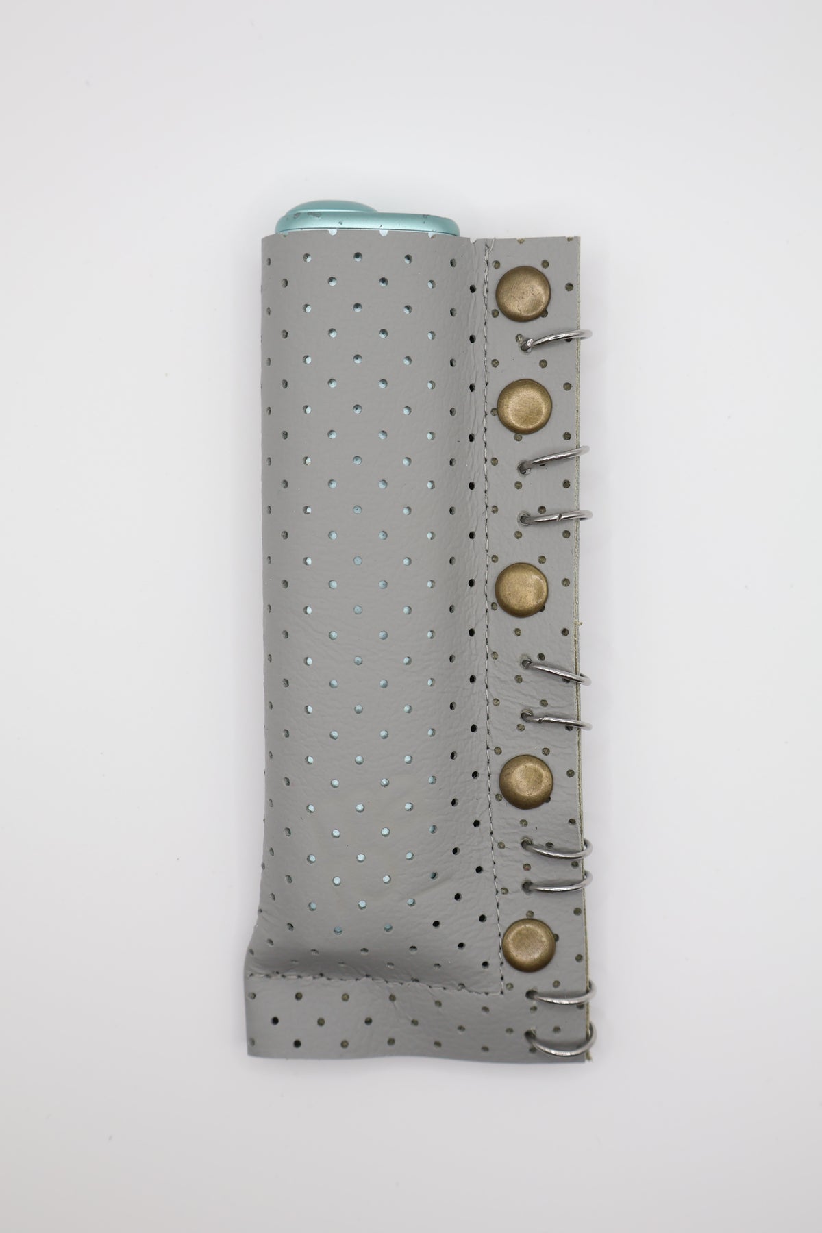 Grey Mix handmade short leather case for IQOS ILUMA ONE, by WE ARE MARO