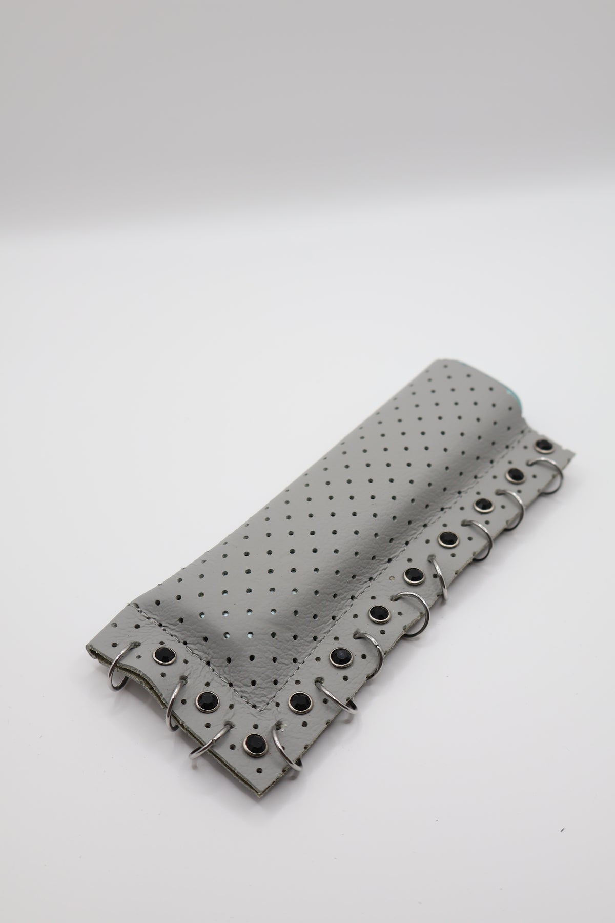 Grey Crystal handmade short leather case for IQOS ILUMA ONE, by WE ARE MARO, photo 2