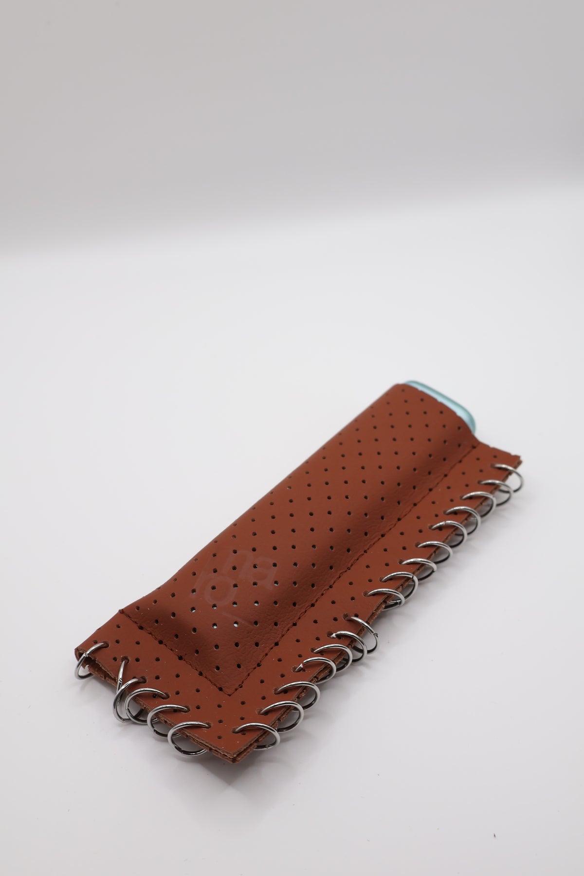 Terracotta Rings handmade short leather case for IQOS ILUMA ONE, by WE ARE MARO, photo 2