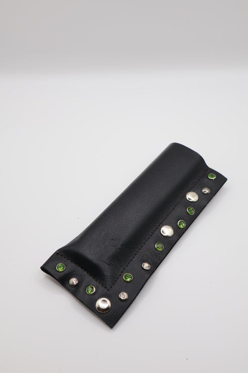 Black Crystal 01 handmade short leather case for IQOS ILUMA ONE, by WE ARE MARO, photo 2