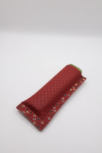 Red Mix handmade short leather case for IQOS ILUMA ONE, by WE ARE MARO, photo 2
