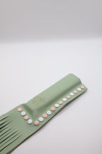 Jade Blush handmade leather fringe case for IQOS ILUMA ONE, by WE ARE MARO, photo 4