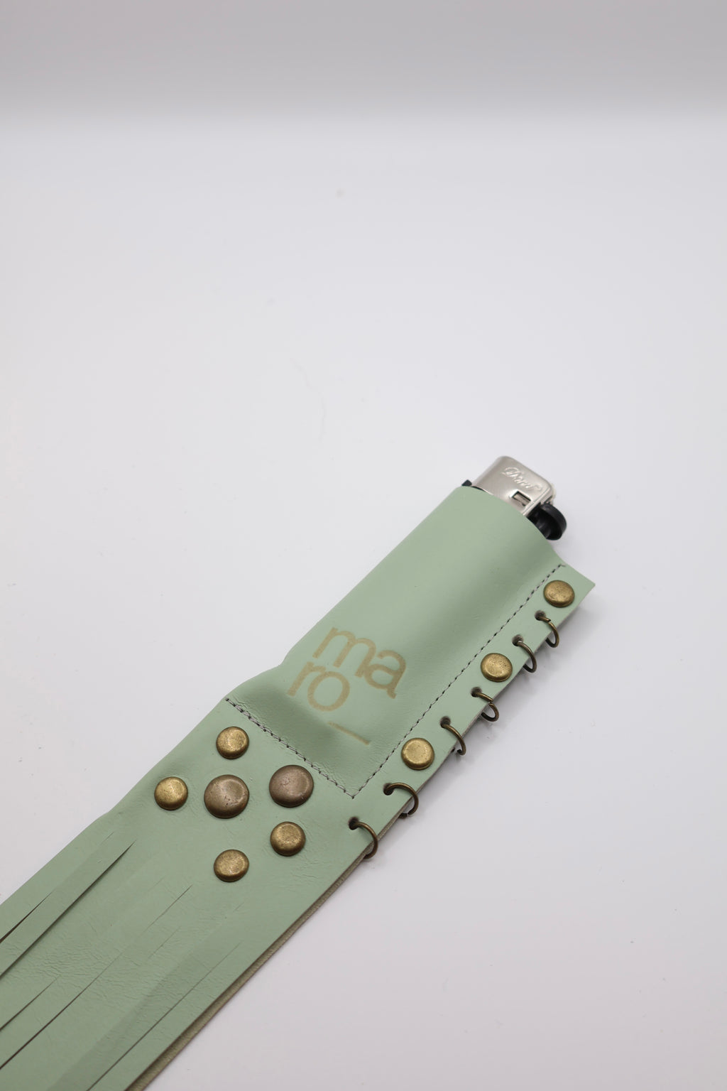 Jade Gold handmade leather lighter case, by WE ARE MARO, photo 4