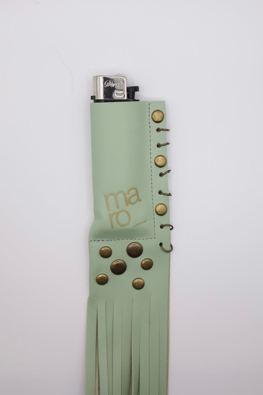 Jade Gold handmade leather lighter case, by WE ARE MARO, photo 3