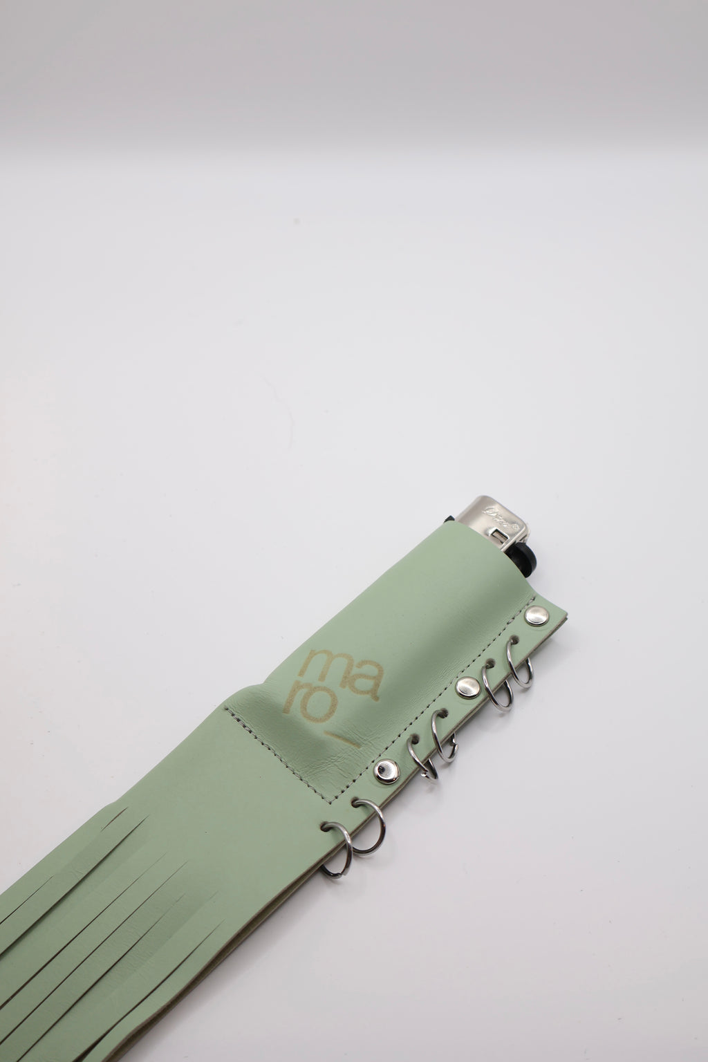 Jade Silver handmade leather lighter case, by WE ARE MARO, photo 4