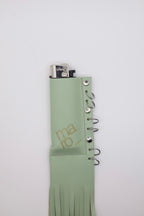 Jade Silver handmade leather lighter case, by WE ARE MARO, photo 3