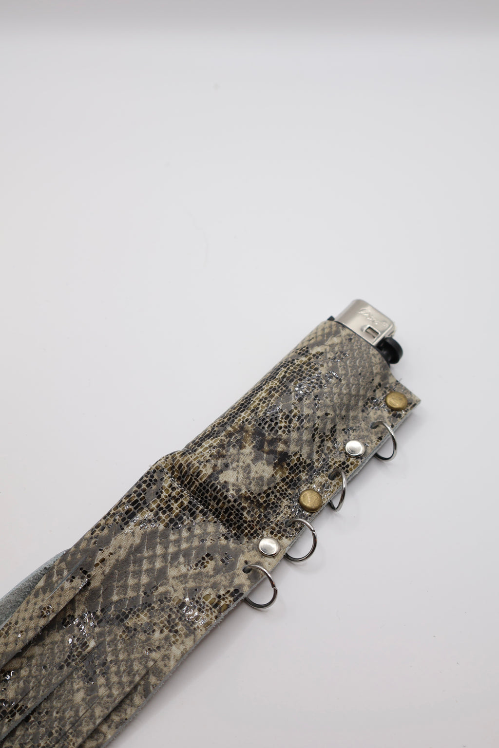 Python Mix handmade leather lighter case, by WE ARE MARO, photo 4