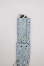 Ice Leopard Silver handmade leather lighter case, by WE ARE MARO, photo 4