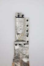 Silver Crystal handmade leather lighter case, by WE ARE MARO, photo 3
