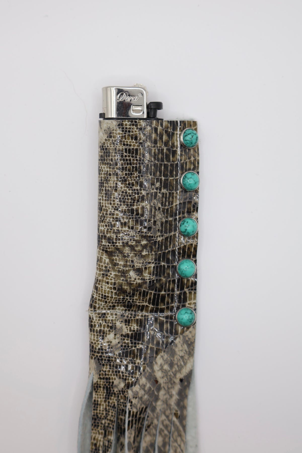 Python Full Esmerald handmade leather lighter case, by WE ARE MARO, photo 3