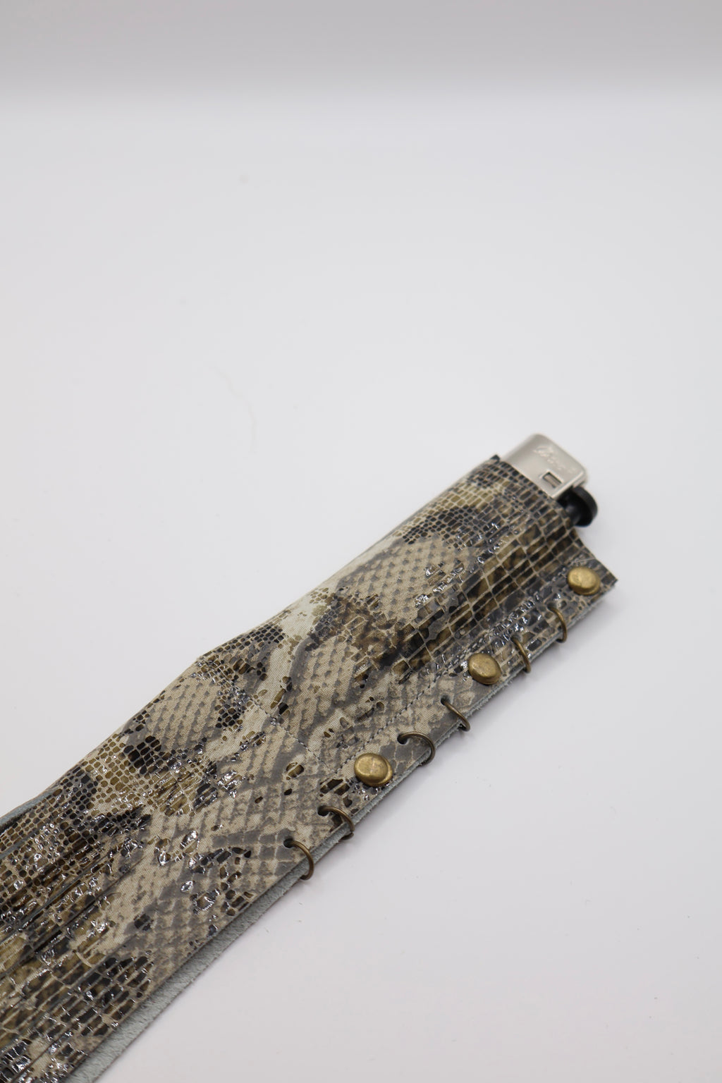 Python Gold handmade leather lighter case, by WE ARE MARO, photo 4