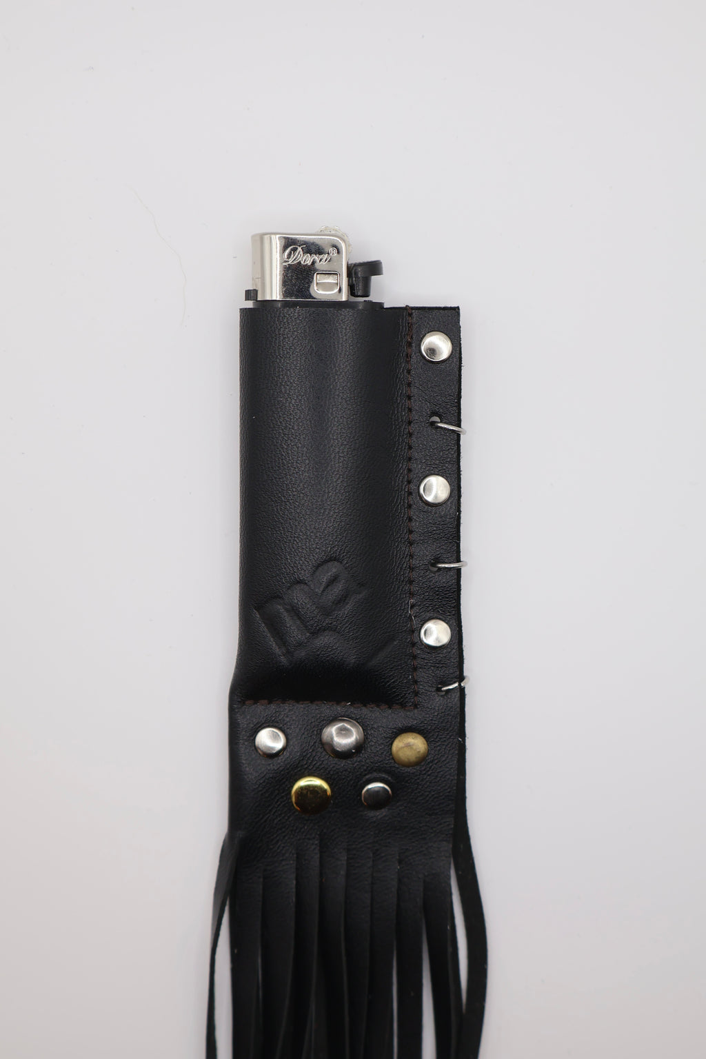 Black handmade leather lighter case, by WE ARE MARO, photo 3