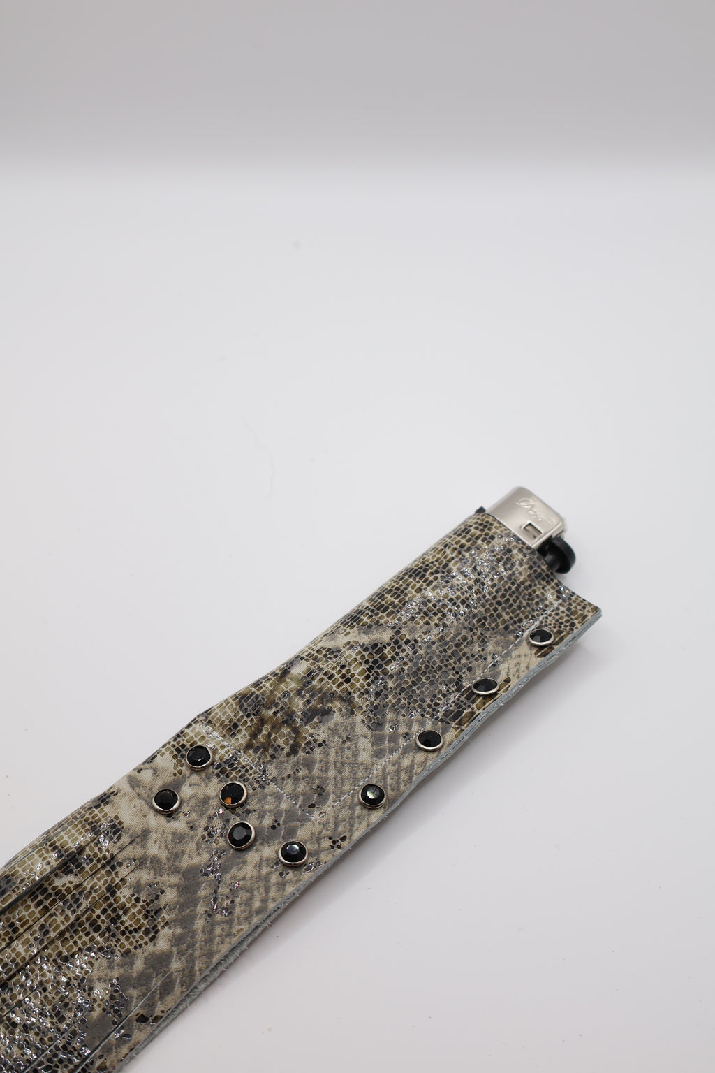 Python Crystal handmade leather lighter case, by WE ARE MARO, photo 4