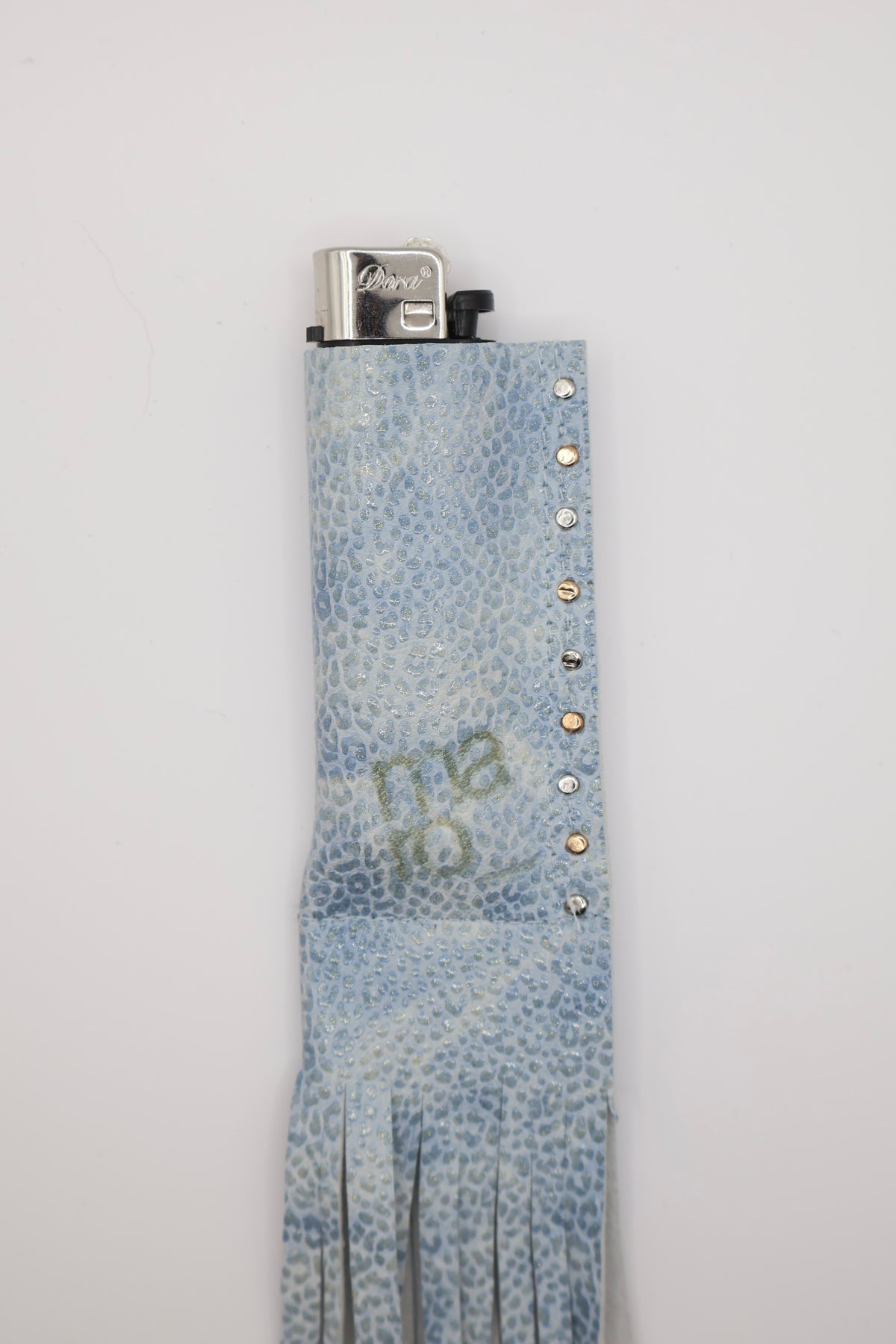 Ice Leopard Gold handmade leather lighter case, by WE ARE MARO, photo 3