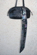 Sake handmade leather fringe case for IQOS ILUMA ONE, by WE ARE MARO
